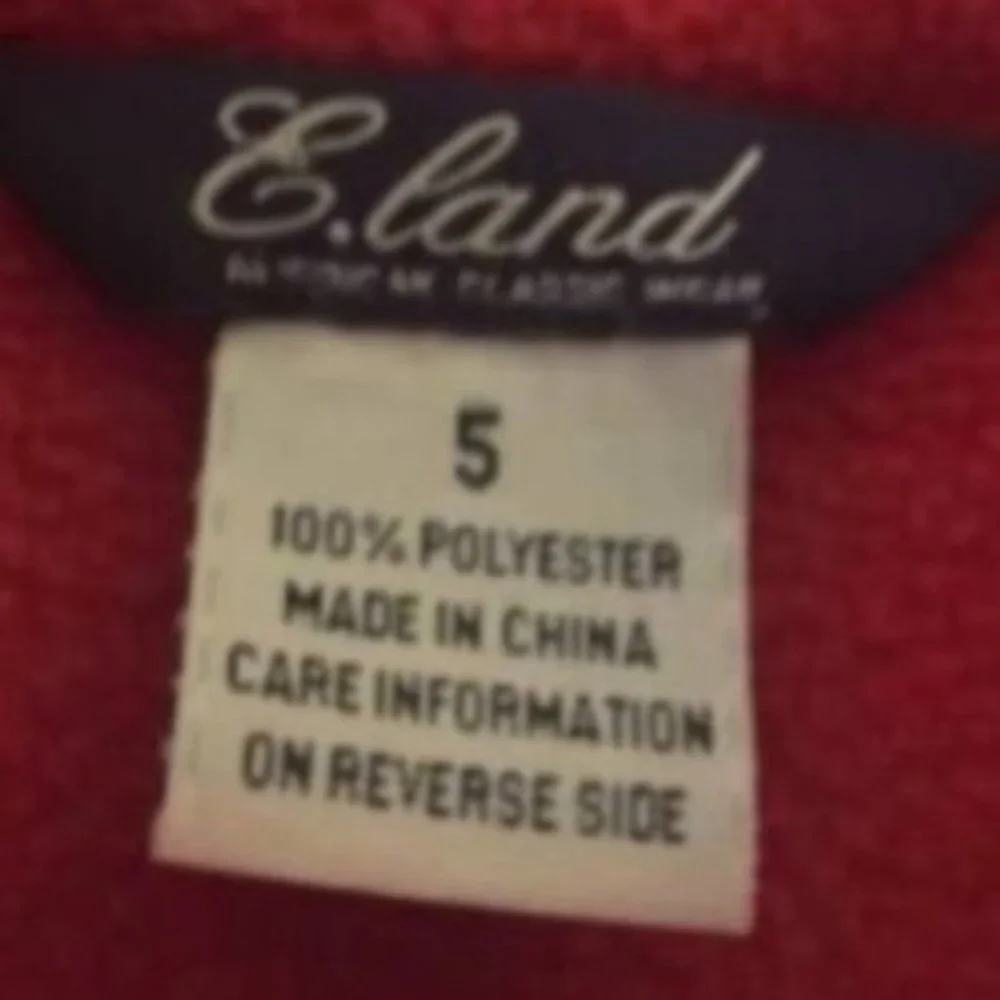 E.land red Dress coat size 5
